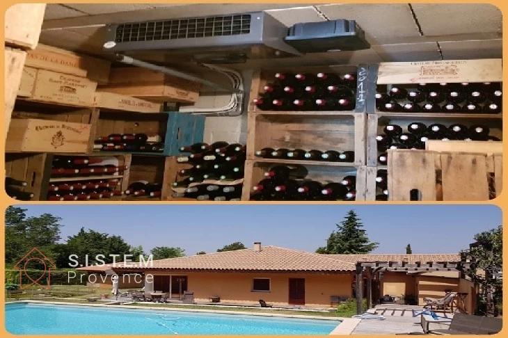 Réalisation au plus chaud de l'été d'une cave à vin pour ce nouveau propriétaire en campagne Aixoise