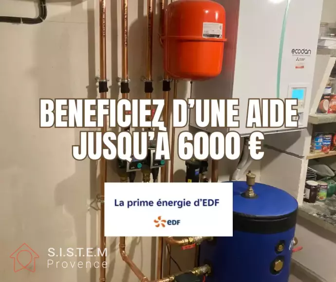 Aide financière jusqu'à 6000€ pou le remplacement d’une ancienne chaudière au fioul, gaz ou charbon par une pompe à chaleur air/eau