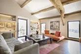 Salon, plancher chauffant et rafraîchissent 