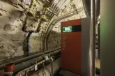 Chaudière a granulé et départ réseaux chauffage.  