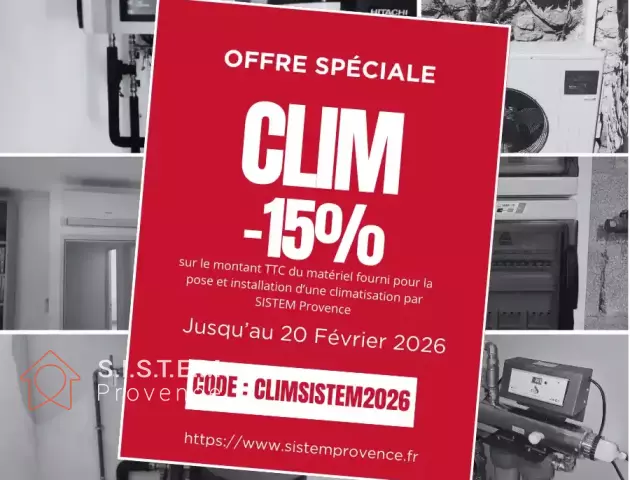 Promotion Climatisation : -15% jusqu'au 20 Février 2026